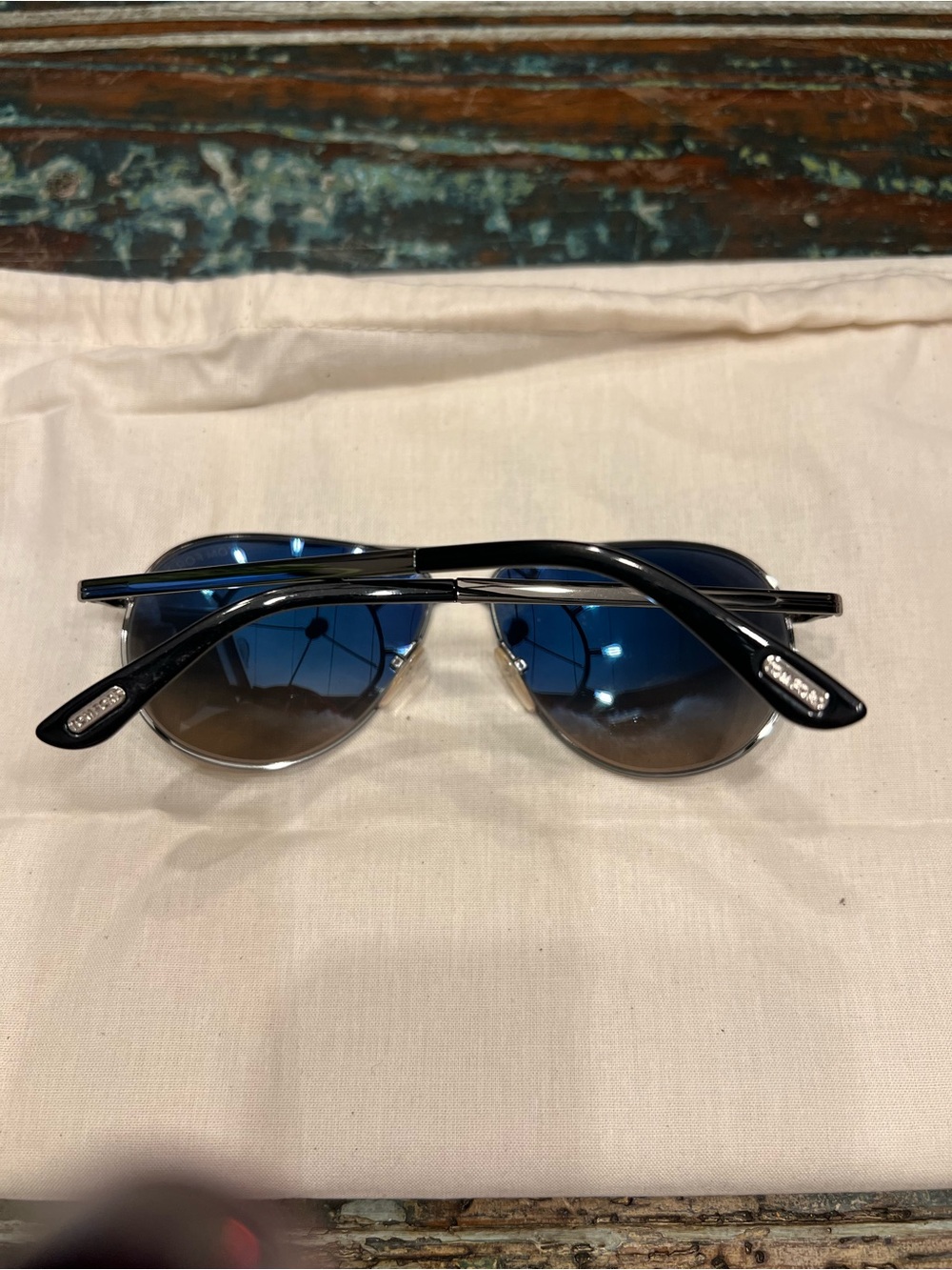 Tom Ford Black Metal Sunglasses with Gray Lenses - Picture 2 of 8